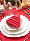 Салфетка сервировочная Red, без рисунка, красный