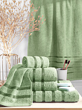 Набор полотенец махровых Spring green, без рисунка, зеленый