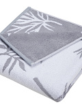 Полотенце махровое Herbs, веточки, серый