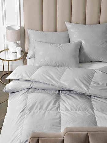 Одеяло Charlotte pearl, перья, серый