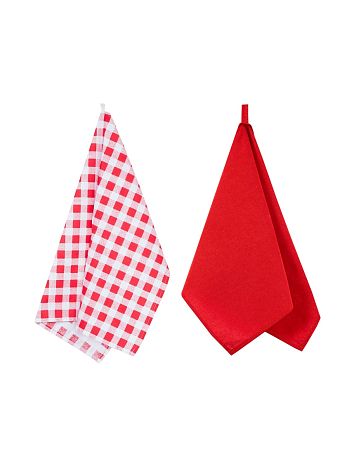 Набор полотенец кухонных Сheck, клетка, красный
