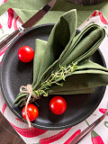 Салфетка сервировочная Green, без рисунка, зеленый
