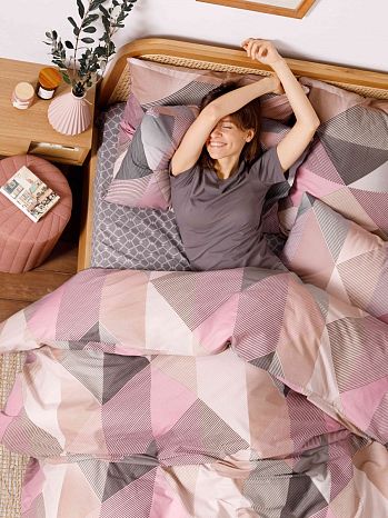 Постельное белье Cheviot hills, поплин, геометрия, мультиколор