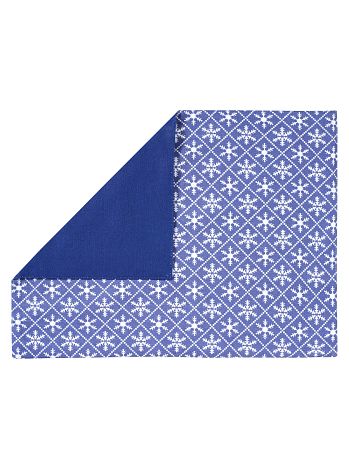 Набор салфеток под приборы Snowflakes blue, снежинки, синий