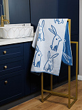 Полотенце махровое Fluffy blue, кролики, синий