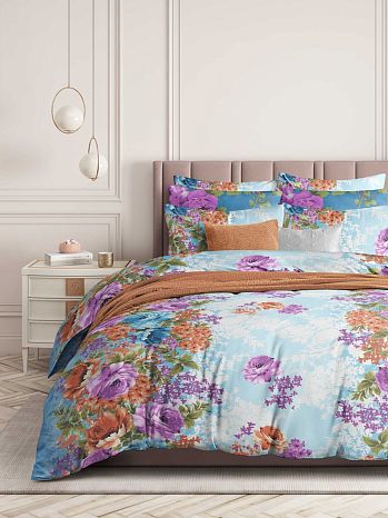 Постельное белье Sweety, поплин, цветы, мультиколор