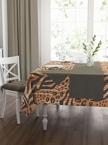 Скатерть Royal tiger, тигровый, коричневый