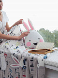 Подушка декоративная Bunny, зайчик, белый
