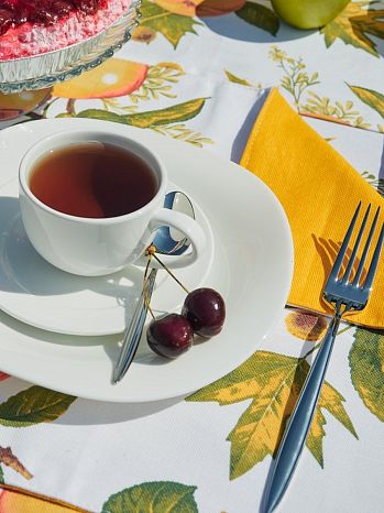 Набор салфеток под приборы Apple blossom, яблоки, желтый