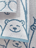 Полотенце махровое Plush, медведь, голубой