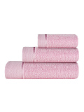 Набор полотенец махровых Flamingo, без рисунка, розовый