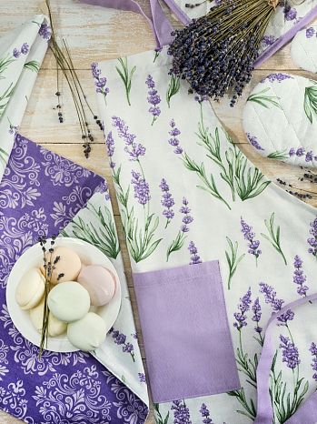 Фартук Lavender, цветы, фиолетовый