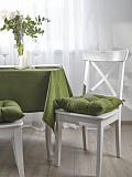 Подушка на стул Leaf green, без рисунка, зеленый