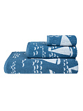 Полотенце махровое Blue sails, кораблик, голубой