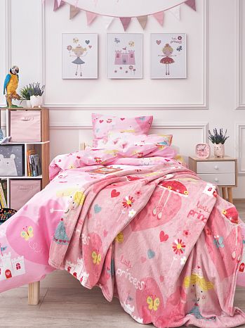 Плед Princess, принцессы, розовый