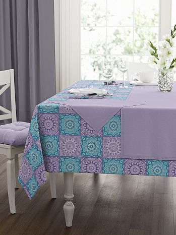 Скатерть India, орнамент, фиолетовый