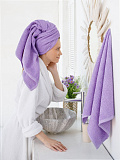 Полотенце махровое Lilac pastel, без рисунка, сиреневый