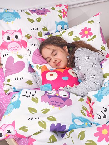 Подушка декоративная Owl, совы, розовый