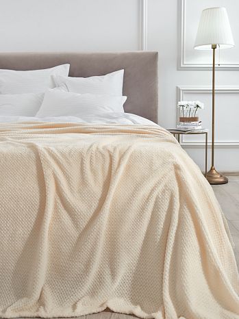 Плед Mousse, соты, бежевый