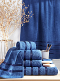 Набор полотенец махровых Limoges, без рисунка, синий