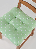 Подушка на стул Green polka dot, горох, зеленый