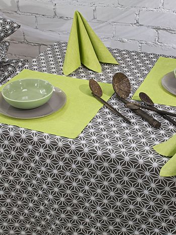 Скатерть Stellar grey, абстракция, серый