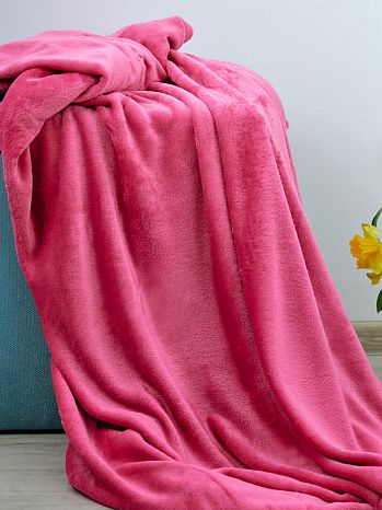 Плед Tuberose, без рисунка, розовый