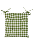 Подушка на стул Green check, клетка, зеленый