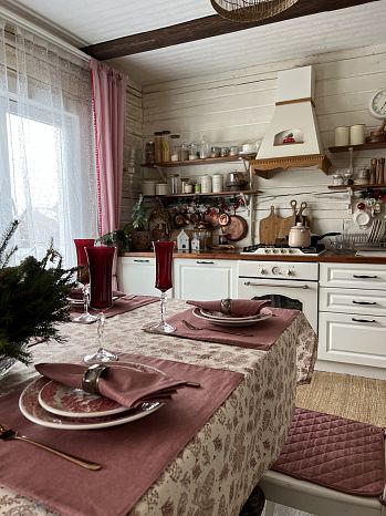 Набор салфеток сервировочных Brown, без рисунка, коричневый