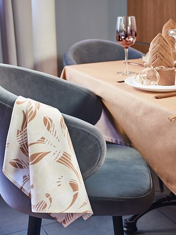 Полотенце кухонное Golden frost, завитки, бежевый