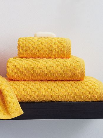 Набор полотенец махровых Yellow, керби, желтый