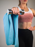 Полотенце для фитнеса Push ups, без рисунка, голубой