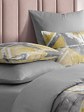 Постельное белье Golden marble, поплин, ромбы, серый