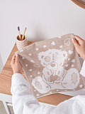 Полотенце махровое Teddy beige, мишки, бежевый