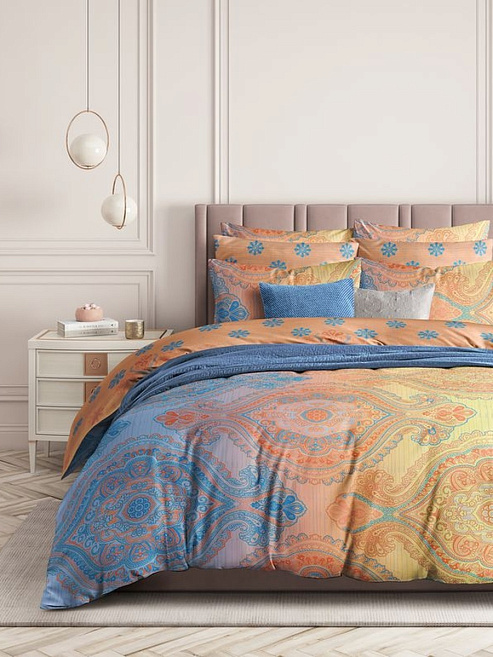 Постельное белье Malta, поплин, орнамент, желтый