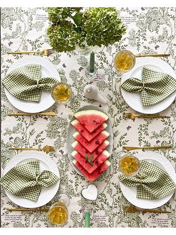 Скатерть Shakespeare, цветы, зеленый