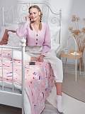 Плед Happy unicorn, единороги, розовый