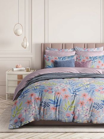 Постельное белье Flowers and colors, поплин, цветы, мультиколор