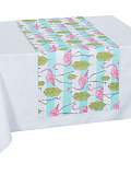 Дорожка столовая Flamingo, птицы, розовый
