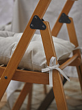 Подушка на стул Gray, без рисунка, серый