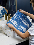 Полотенце махровое Blue sails, кораблик, голубой
