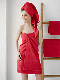 Полотенце махровое Red, без рисунка, красный