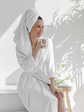 Полотенце махровое White, без рисунка, белый