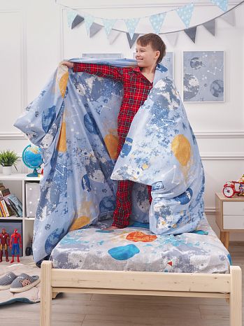 Постельное белье Cosmos, поплин, космос, мультиколор