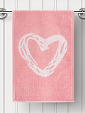 Полотенце махровое Hearts pink, сердечки, розовый