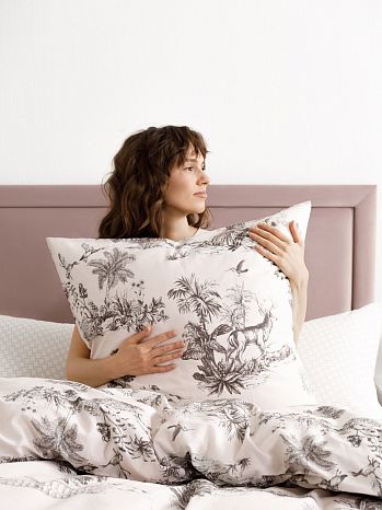 Постельное белье Island, бязь, животные, розовый