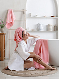 Набор полотенец махровых Pink, без рисунка, розовый
