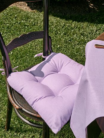 Подушка на стул Violet, без рисунка, фиолетовый