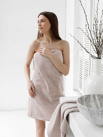 Полотенце махровое Souffle, без рисунка, бежевый