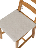 Подушка на стул Linen grey, без рисунка, серый